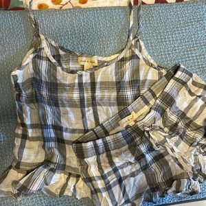 Blue plaid Cloth & Stone Pajama set